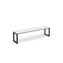 Dams Otto Benching Solution Low Bench in white with a sturdy metal frame and cushioned seating for gym or training spaces.