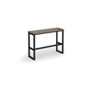 Dams Otto Poseur Benching Solution High Bench in Barcelona Walnut wood with black metal frame, showcasing a sleek modern design.