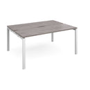 Dams Adapt Back to Back Desks with 600mm depth in grey oak finish, showing modern office workspace setup.