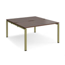 Dams Adapt Back to Back Desks with 800mm depth in walnut finish, featuring sleek workspace and sturdy construction.