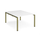 Dams Adapt Back to Back Desks in white with 800mm depth, featuring modern office workspace setup with clean lines and ample surface area.