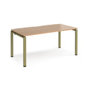 Dams Adapt Single Desk with an 800mm depth in beech finish, featuring a clean, modern design and sturdy construction.