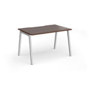Dams Connex Plus Angled Single Desk in Walnut with sleek modern design and angled workspace for home or office use.