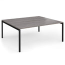 Gray oak Connex Plus Goal-Post Back To Back Desk by Dams with modern design and sturdy construction for office use.