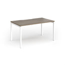 Dams Connex Plus Goal-Post Single Desk in Nebraska Oak finish with modern design and clean lines in a workspace setting