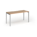 Beech Connex Plus Slimline Goal-Post Single Desk by Dams, featuring a sleek design and sturdy construction.