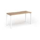 Dams Connex Plus Slimline Goal-Post Single Desk in Beech wood with sleek modern design and smooth surface.