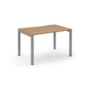 Beech Connex Scalloped Single Desk by Dams, featuring a smooth scalloped edge and modern design for efficient workspace.