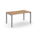 Beech Connex Scalloped Single Desk by Dams with a smooth, scalloped edge design and modern style.