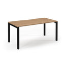 Dams Connex Scalloped Single Desk in beech wood with a scalloped edge design and sleek modern style.