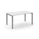 White Dams Connex Scalloped Single Desk with curved edges and sleek design, ideal for modern home or office workspace.