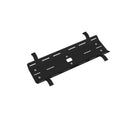 Dams double drop down cable tray and bracket for Adapt and Fuze desks, showing black metal cable management system with mounting brackets.