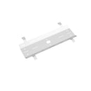 Dams double drop down cable tray with bracket for Adapt and Fuze desks, shown in white, mounted beneath a desk for cable management.