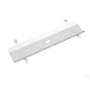 Dams double drop down cable tray with bracket installed on Adapt and Fuze desks, organizing computer and power cables efficiently.