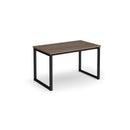 Dams Otto Benching Solution Dining Table in Barcelona Walnut with sleek modern design and smooth wooden surface.
