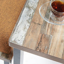 Dams Otto Benching Solution Dining Table with Kendal Oak finish, showing the detailed tabletop and wood grain texture.
