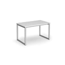 White Otto Benching Solution Dining Table by Dams with sleek modern design, smooth surface, and sturdy legs.