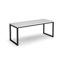 Dams Otto Benching Solution Dining Table in white with sleek modern design and sturdy metal legs.