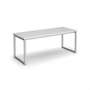 White Otto Benching Solution Dining Table by Dams with sleek modern design and smooth surface.