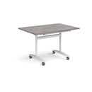 Rectangular Dams Deluxe Fliptop Meeting Table in grey oak finish, designed for versatile office or conference room use.