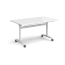 White rectangular Deluxe Fliptop Meeting Table by Dams with smooth surface and fliptop design for versatile office or conference use