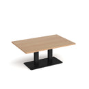 Dams Eros rectangular coffee table with flat beech base, modern design, showcasing smooth surface and clean lines.