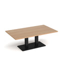 Dams Eros rectangular coffee table with flat beech base, showcasing modern design and smooth wooden finish.