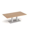 Dams Eros rectangular coffee table with flat beech base, modern design, and smooth surface in light wood finish.