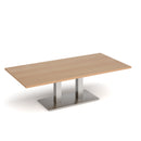 Dams Eros rectangular coffee table with flat beech base, modern design, and smooth rectangular tabletop.