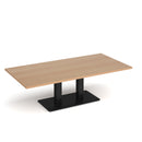 Dams Eros rectangular coffee table with flat beech base, showcasing modern design and smooth wood finish.