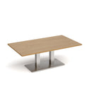 Dams Eros rectangular coffee table with flat oak base and smooth surface, modern minimalist design for living room decor.