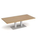 Dams Eros rectangular coffee table with flat oak base, modern design, showcasing smooth wood surface and sturdy rectangular shape.