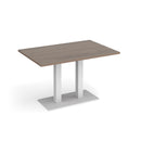 Eros rectangular dining table by Dams with flat rectangular base in Barcelona walnut wood, sleek modern design.