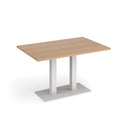Dams Eros rectangular dining table with flat beech base, showcasing sleek modern design and smooth wooden surface.