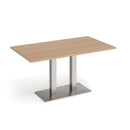 Dams Eros rectangular dining table with flat beech base, showcasing sleek design and smooth wooden surface.