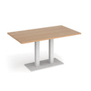 Dams Eros rectangular dining table with flat beech base, showcasing sleek modern design and smooth wooden surface.