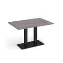 Dams Eros rectangular dining table with flat rectangular grey oak base, showcasing modern design and smooth tabletop surface.