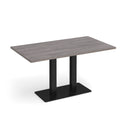 Dams Eros rectangular dining table with flat rectangular grey oak base, showcasing modern design and smooth tabletop.
