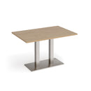 Dams Eros rectangular dining table with Kendal Oak finish, flat rectangular base, modern wooden tabletop for dining room decor