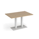 Dams Eros rectangular dining table with flat rectangular Kendal Oak base, showcasing a modern wood tabletop and sleek design.