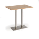 Dams Eros rectangular poseur table with flat beech base, showcasing modern design and sturdy construction.