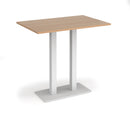 Dams Eros rectangular poseur table with flat beech base, showcasing sleek modern design and smooth wooden surface.