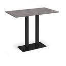 Dams Eros rectangular poseur table with flat grey oak base, modern design, ideal for bar or high-top seating.
