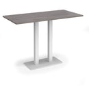 Dams Eros rectangular poseur table with flat grey oak base, modern design, ideal for contemporary workspace or lounge area.