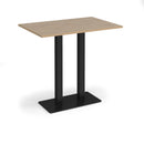 Dams Eros rectangular poseur table with Kendal Oak finish, flat rectangular base, modern design, ideal for contemporary interiors.