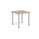Rectangular Radial Leg Meeting Table in Barcelona Walnut wood by Dams, showcasing smooth wood surface and radial leg design.