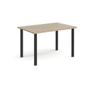 Dams rectangular radial leg meeting table in Barcelona Walnut with a sleek wood finish and sturdy design.