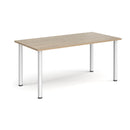 Dams rectangular radial leg meeting table with Barcelona Walnut finish, featuring a modern design and sturdy wooden construction.