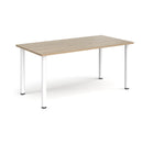 Rectangular Radial Leg Meeting Table by Dams in Barcelona Walnut finish, showing smooth tabletop and radial leg design.