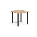 Rectangular radial leg meeting table in beech wood by Dams, with a smooth surface and sturdy radial leg design.